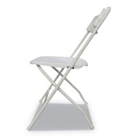 Economy Resin Folding Chair, White Seat/