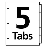 Write & Erase Big Tab Paper Dividers, 5-