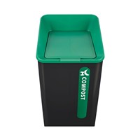 Receptacle,Green,23 gal,w/recycle lid