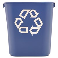 Blue Small Deskside Container w/Recyclin