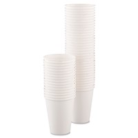 Poly Paper Hot Cups, 8oz, White