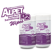 Alpet D2 Sanitizng Wipe 90/canister, 6/c